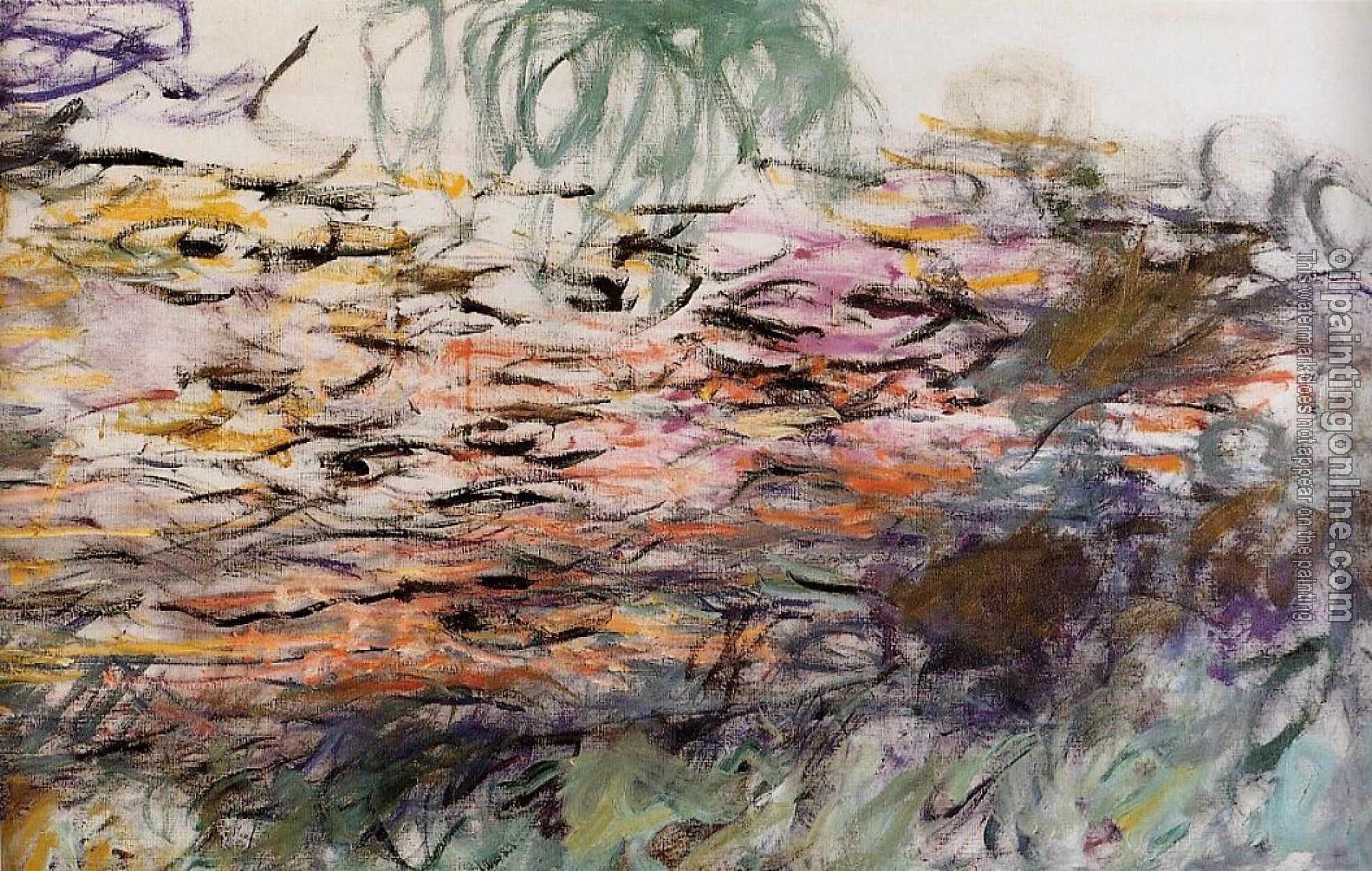 Monet, Claude Oscar - Water-Lilies, right half